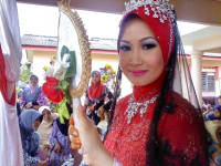 A Malaysian bride. The Malays are one of the most cultured Muslim nations.
