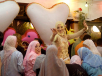 Egyptian bride at her wedding party. Alexandria