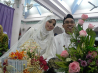 Newly married Indonesian couple